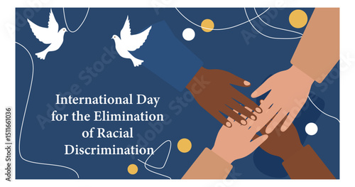 International Day Against Racial Discrimination Vector Set-04