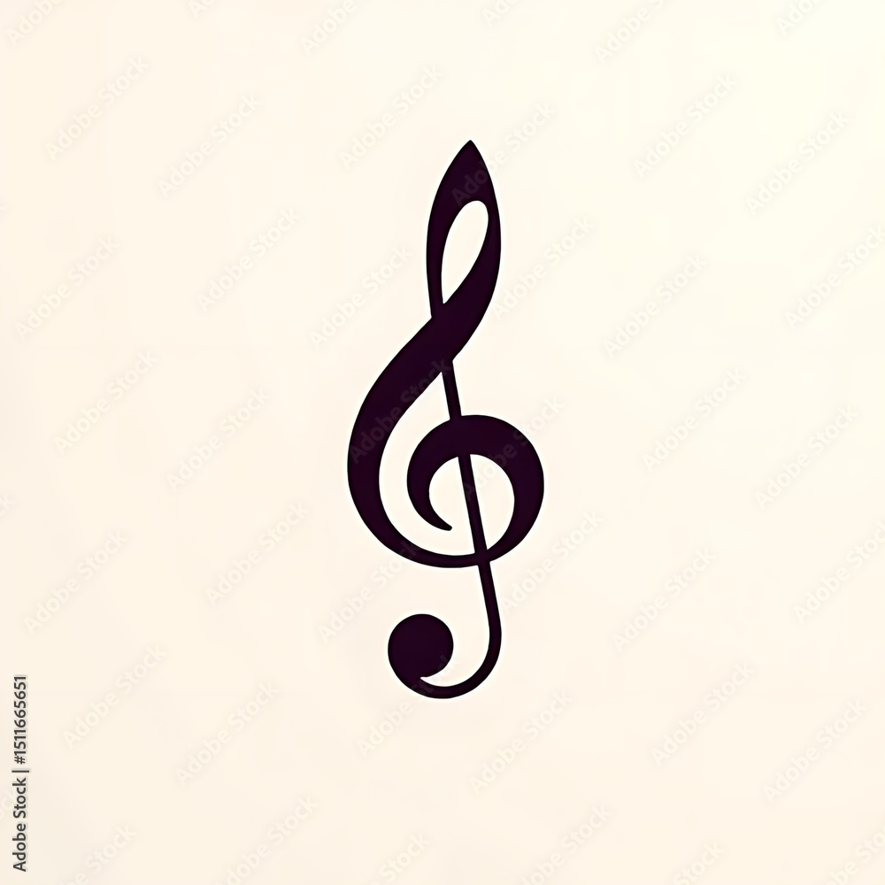 Obraz premium Elegant and minimal background based on music notation aesthetics featuring the C-clef in soft vivid tones