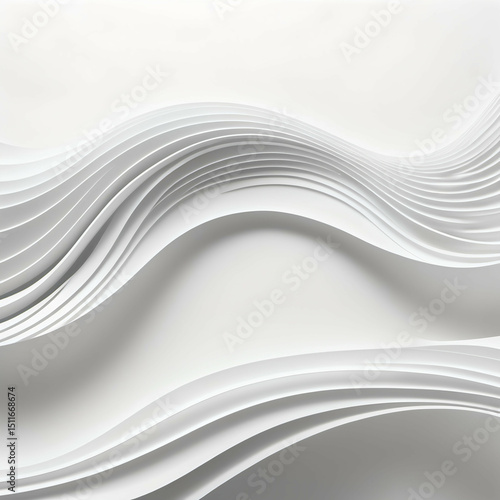 An abstract representation of wind—curved soft lines sweeping across a white field.