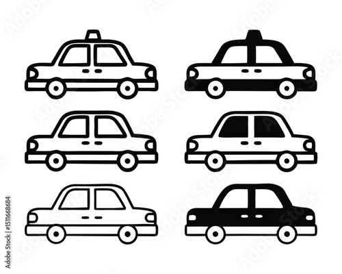 taxi icon set
