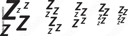 zzz vector icon. sleep illustration symbol or sign. comic logo. Vector illustration.