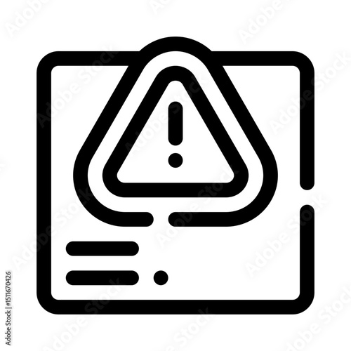 Warning sign line icon