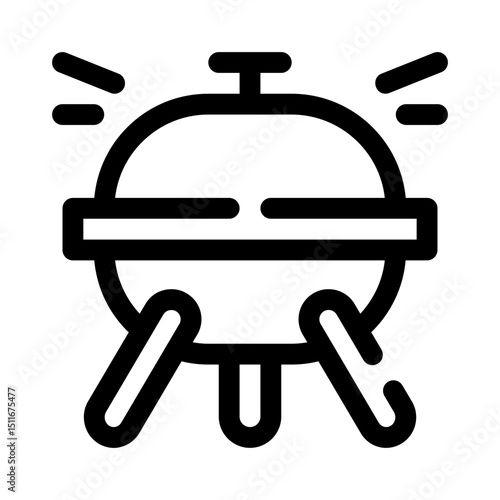 Grill lid line icon