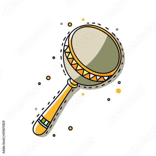 Golden Maracas Icon for Music Websites, Latin Dance Apps, Cultural Event Graphics, Percussion Instrument Stores and Festival Celebration Marketing Materials