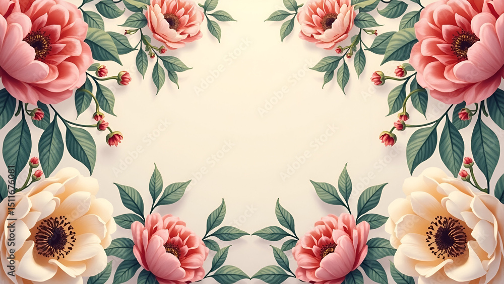 Obraz premium vintage floral background