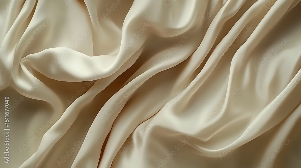 Fototapeta premium Creamy silk fabric drapes (2)