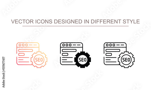 SEO icon design with white background stock illustration