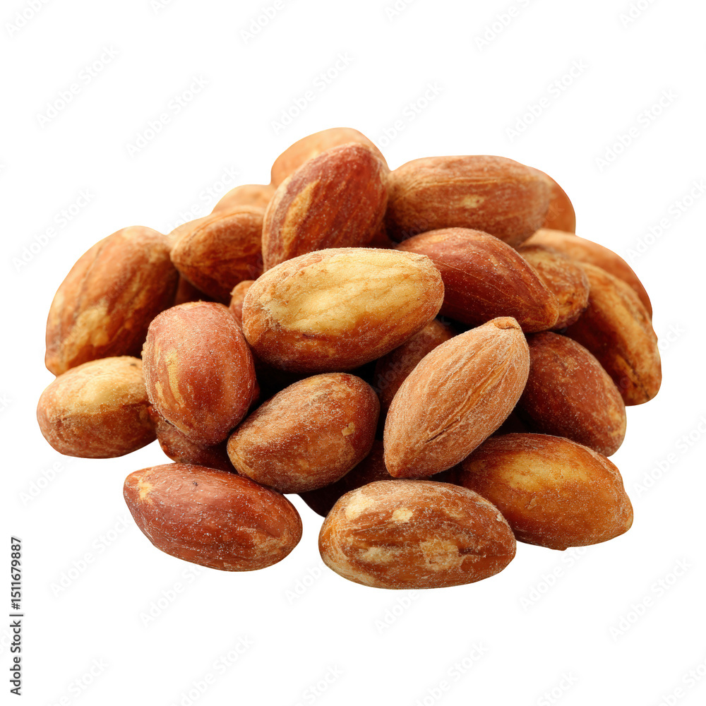 Obraz premium Roasted peanuts with natural crisp texture, showcasing their rich brown color and unique shape, are perfect for snacking or adding to dishes. Their delightful crunch brings joy to every bite