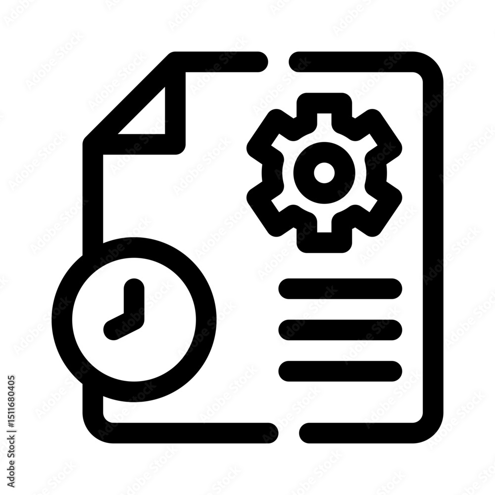 Time management line icon Time management line icon