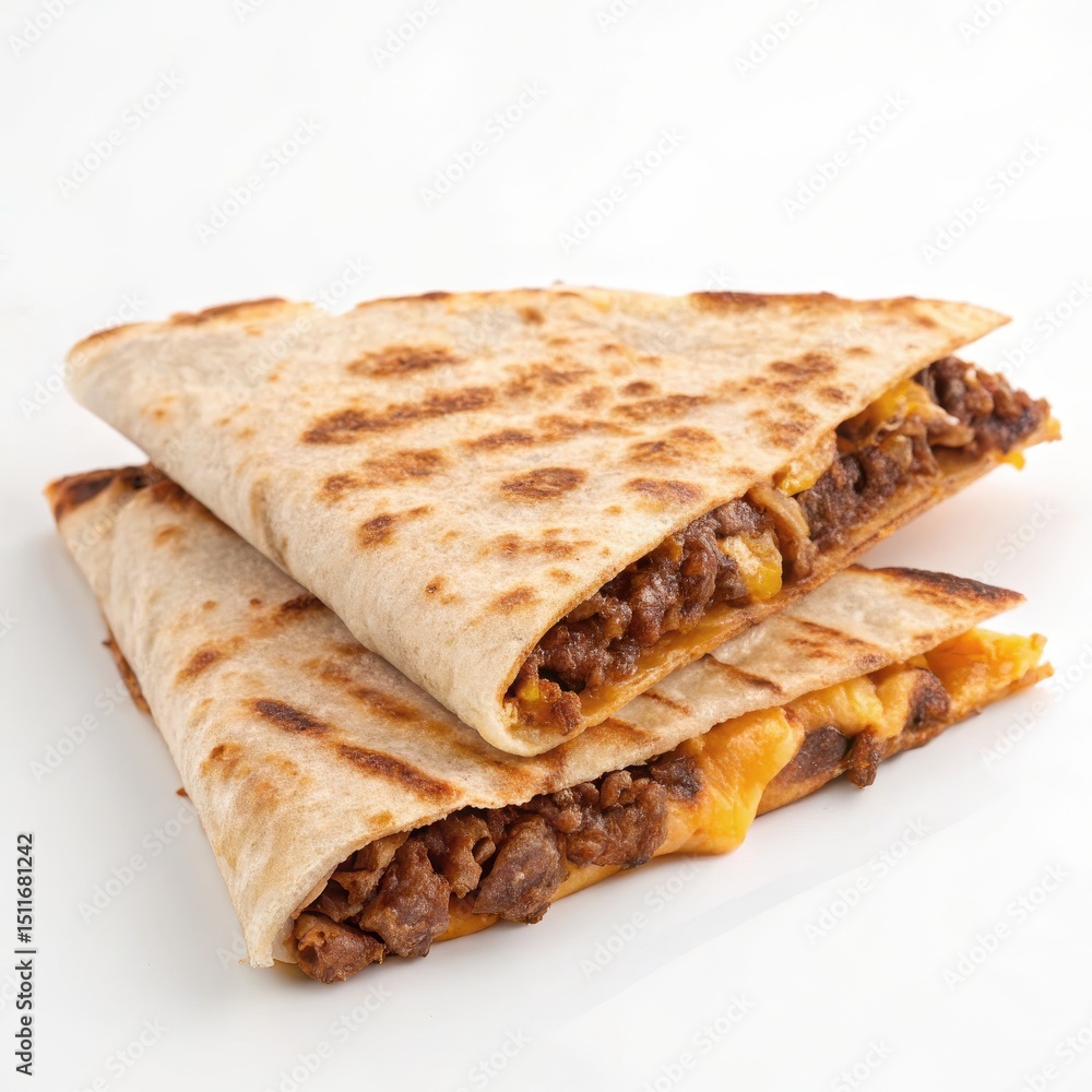 Whole Beef Quesadilla Folded and Grilled Whole Beef Quesadilla Folded and Grilled