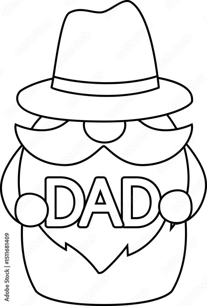 Father's Day gnome outline vector illustration.
Cute Father's Day Gnome coloring page Design.
Transparent background. SVG file. Father's Day gnome outline vector illustration.
Cute Father's Day Gnome coloring page Design.
Transparent background. SVG file.