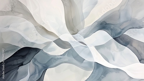 Wallpaper Mural Abstract flowing shapes of neutral tones Torontodigital.ca