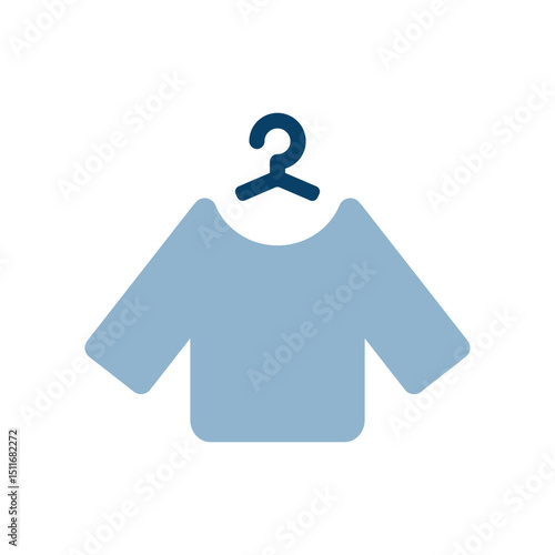 ハンガーにかかった長袖のアイコンイラスト