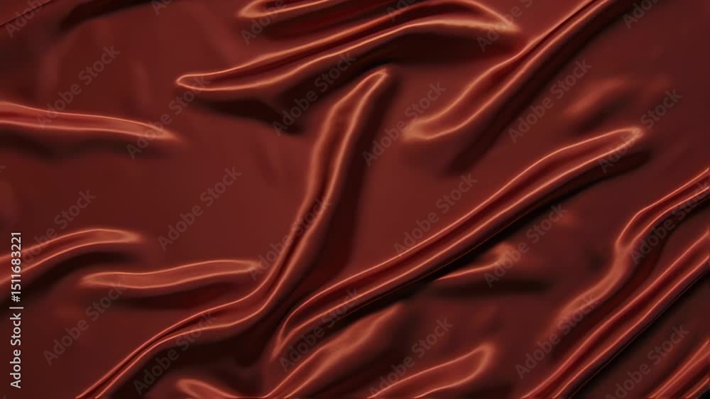 Close-up of rich, smooth chocolate texture with flowing waves and glossy sheen, ideal for culinary use Close-up of rich, smooth chocolate texture with flowing waves and glossy sheen, ideal for culinary use