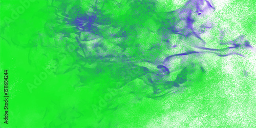 Abstract green and purple watercolor texture with subtle dot effect and light gradients