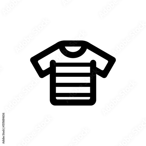 ボーダーの半袖Tシャツのアイコンイラスト