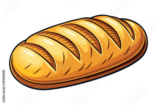 Freshly baked loaf bread with golden crispy crust perfect for sandwiches or breakfast