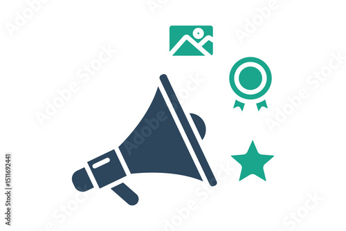Campaign icon. solid icon style. icon related to branding. business elements vector illustration