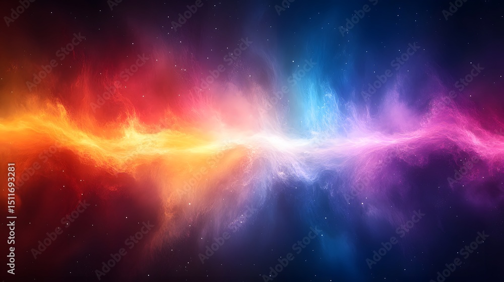 Fototapeta premium a close up of a colorful galaxy with stars and a bright light