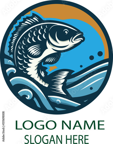 Fish logo vector .