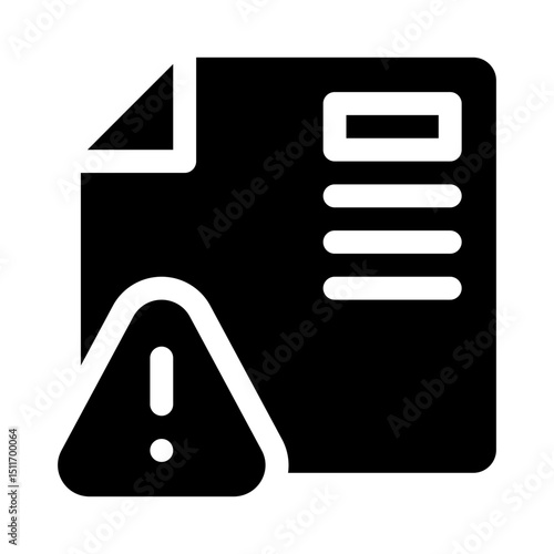 Data breach glyph icon