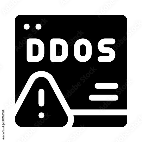 DDoS Attack glyph icon