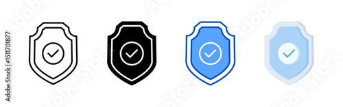 Security icon set bundle. Multi style icon collection perfect for websites, apps, and presentations. Simple vector icon collection