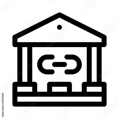 Bank Account Linking line icon