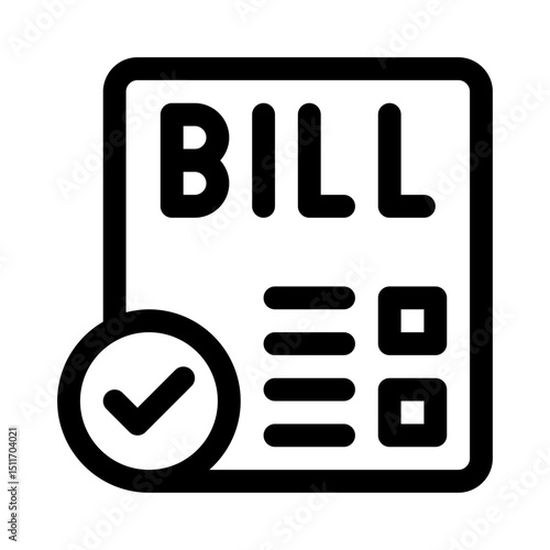 Bill payment line icon