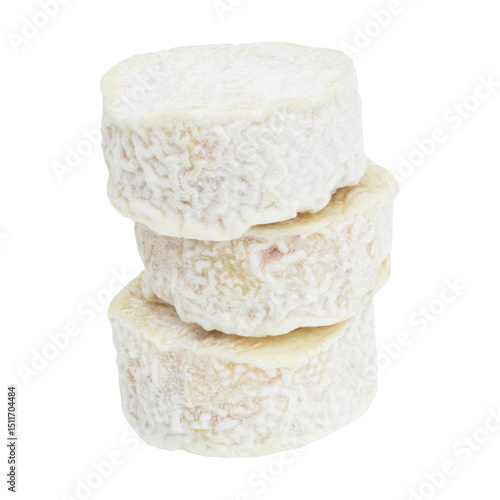 Tableau sur toile French goat cheese (Picodon, rigotte, crottin) / transparent background