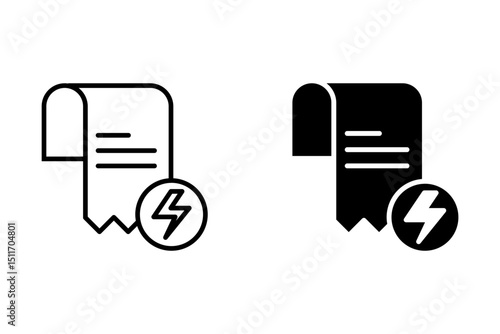 Electricity bill icon. Energy prices. Vector icon isolated on white background