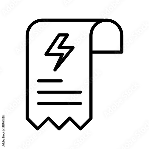 Electricity bill icon. Energy prices. Vector icon isolated on white background