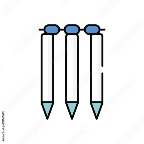 Wicket vector icon stock illustration