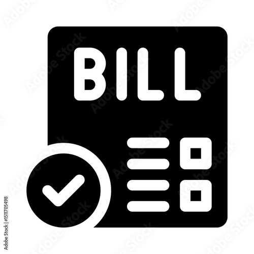 Bill payment glyph icon
