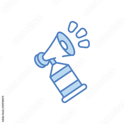 Air Horn vector icon stock illustration 