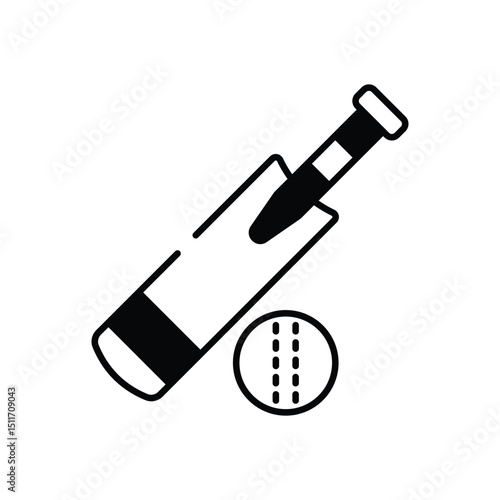 Cricket vector icon stock illustration 