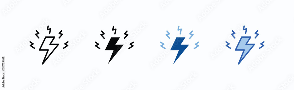 Power Icon Sheet Multiple Style Collection Isolated Vector Power Icon Sheet Multiple Style Collection Isolated Vector