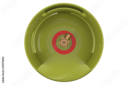 3 KG LPG cooking gas bottle cylinder. Ideal for kitchen use. High resolution image on a PNG Transparent HD Background. Isolated object for easy integration.