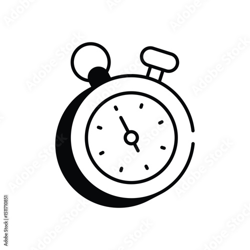 Stopwatch vector icon stock illustration