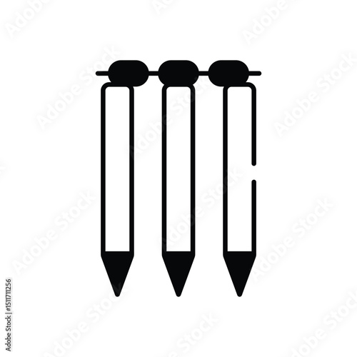 Wicket vector icon stock illustration