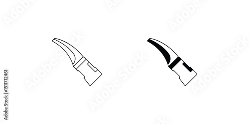 knife set icon with white background vector stock illustration