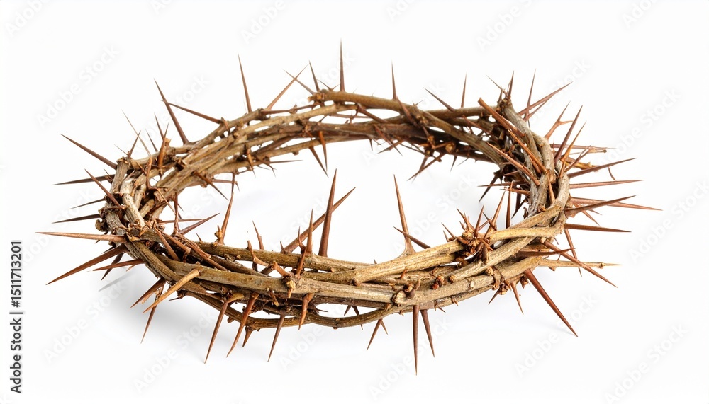 Fototapeta premium Crown of thorns isolated on white background