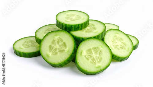 Cucumber stack isolated on white background 