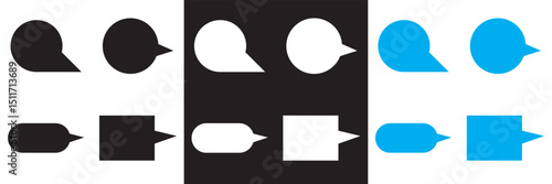 Chat Message Bubbles Icon. Communication icons. Talk bubble, dialog.  Conversation, SMS, Notification, Group Chat icon. Vector illustration. isolated on white and black background. EPS 10