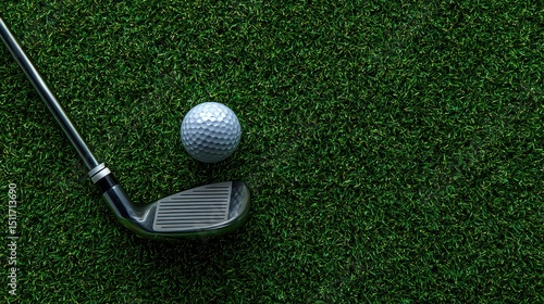 Golf ball and golf club in bag