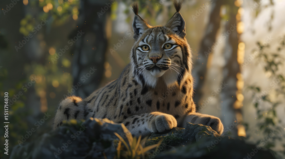 Obraz premium Lynx in nature