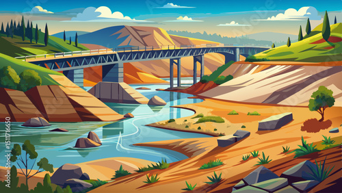 Photos of the Hidden Bridge at Folsom Lake. Usually submerged under 60 feet of water this bridge is visible due to the severe drought in California.
