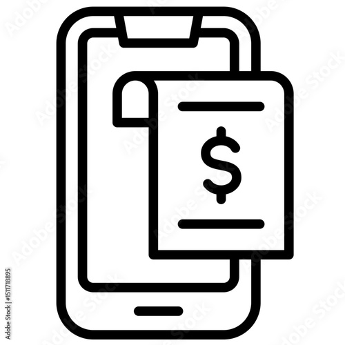 Mobile Invoice Icon