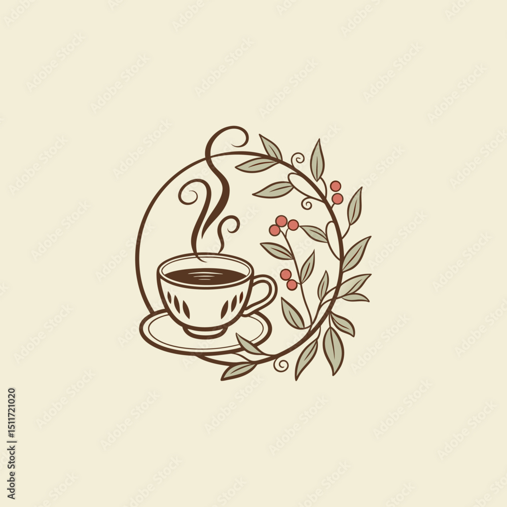 tea shop logo design vector tea shop logo design vector