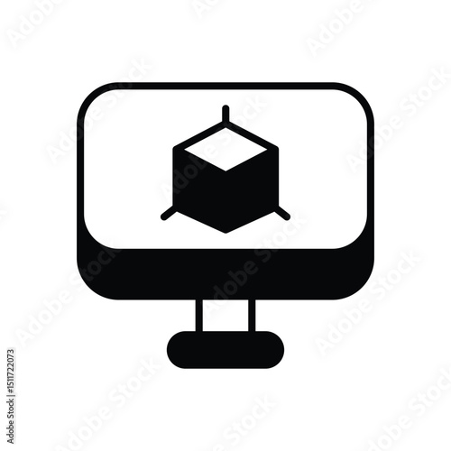 3d Modeling icon vector 